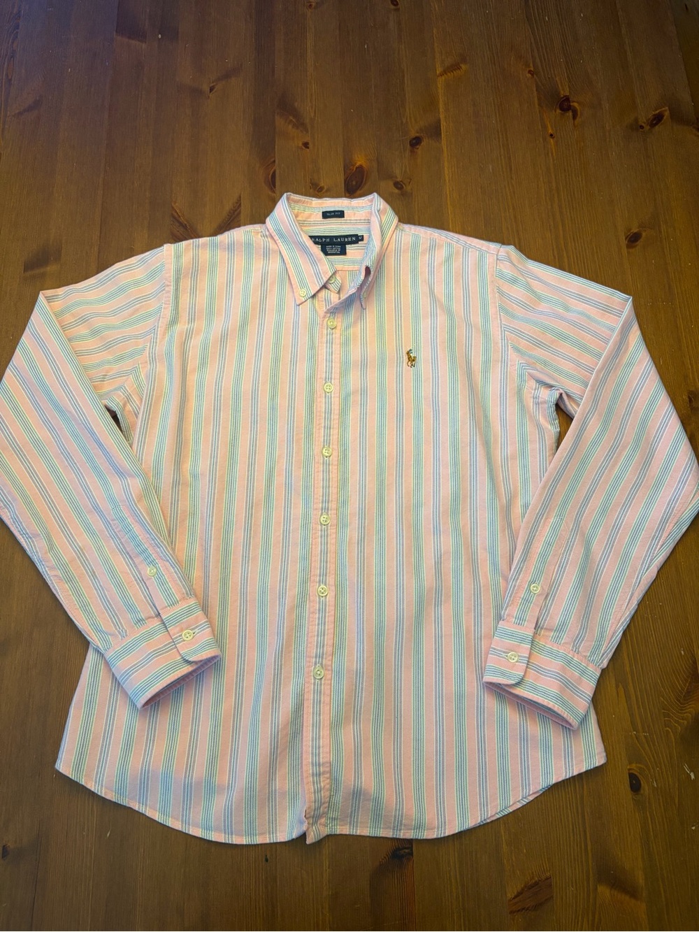 Ralph Lauren Women’s Slim Fit Striped Oxford Button-Down Shirt – Size 12 - Picture 2 of 9